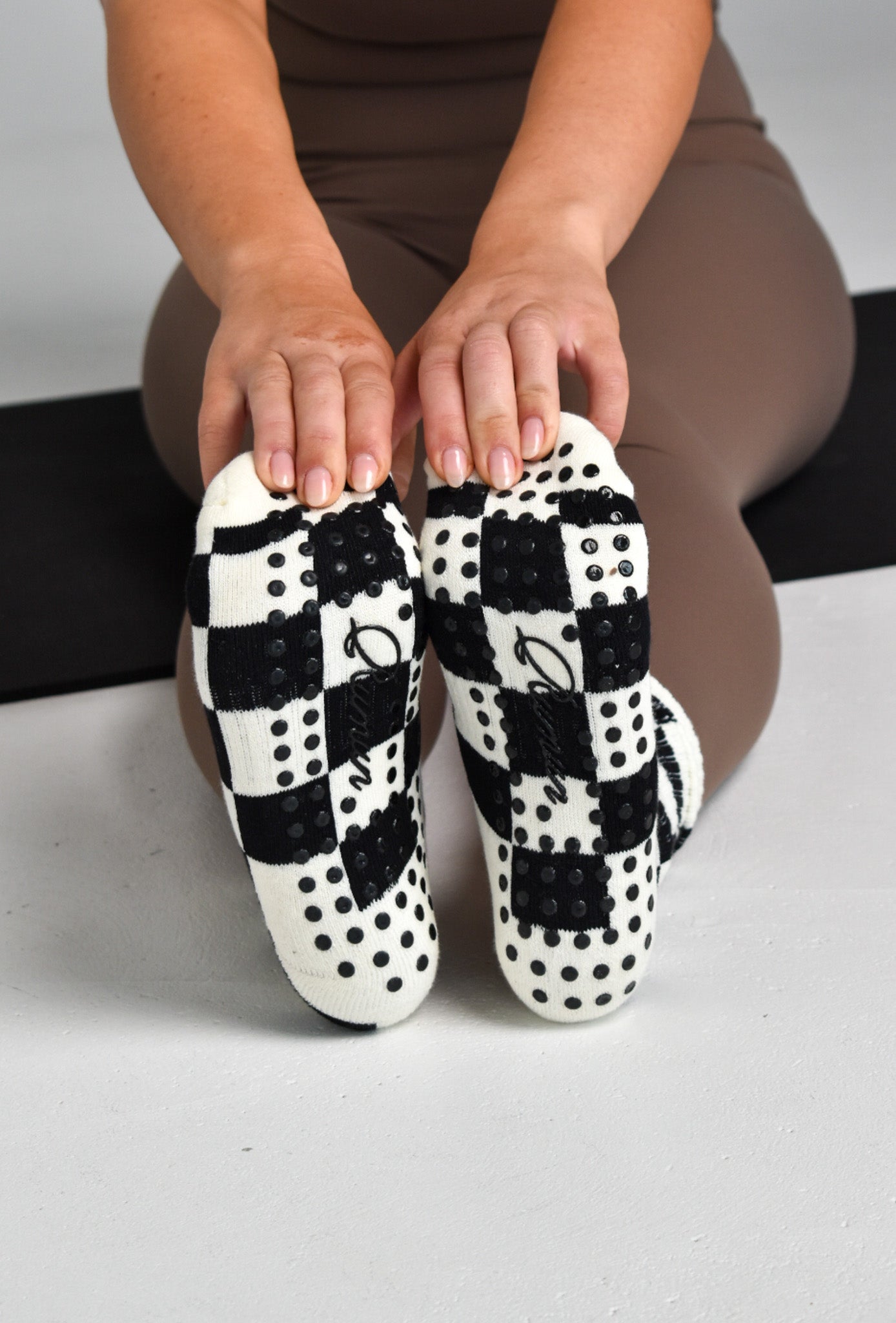 Grip Sock Checkered Black