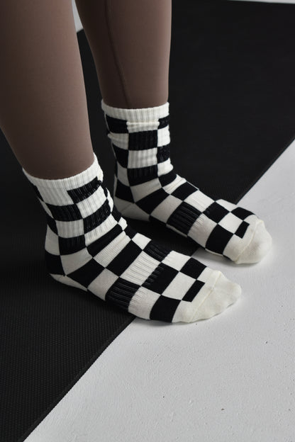 Grip Sock Checkered Black